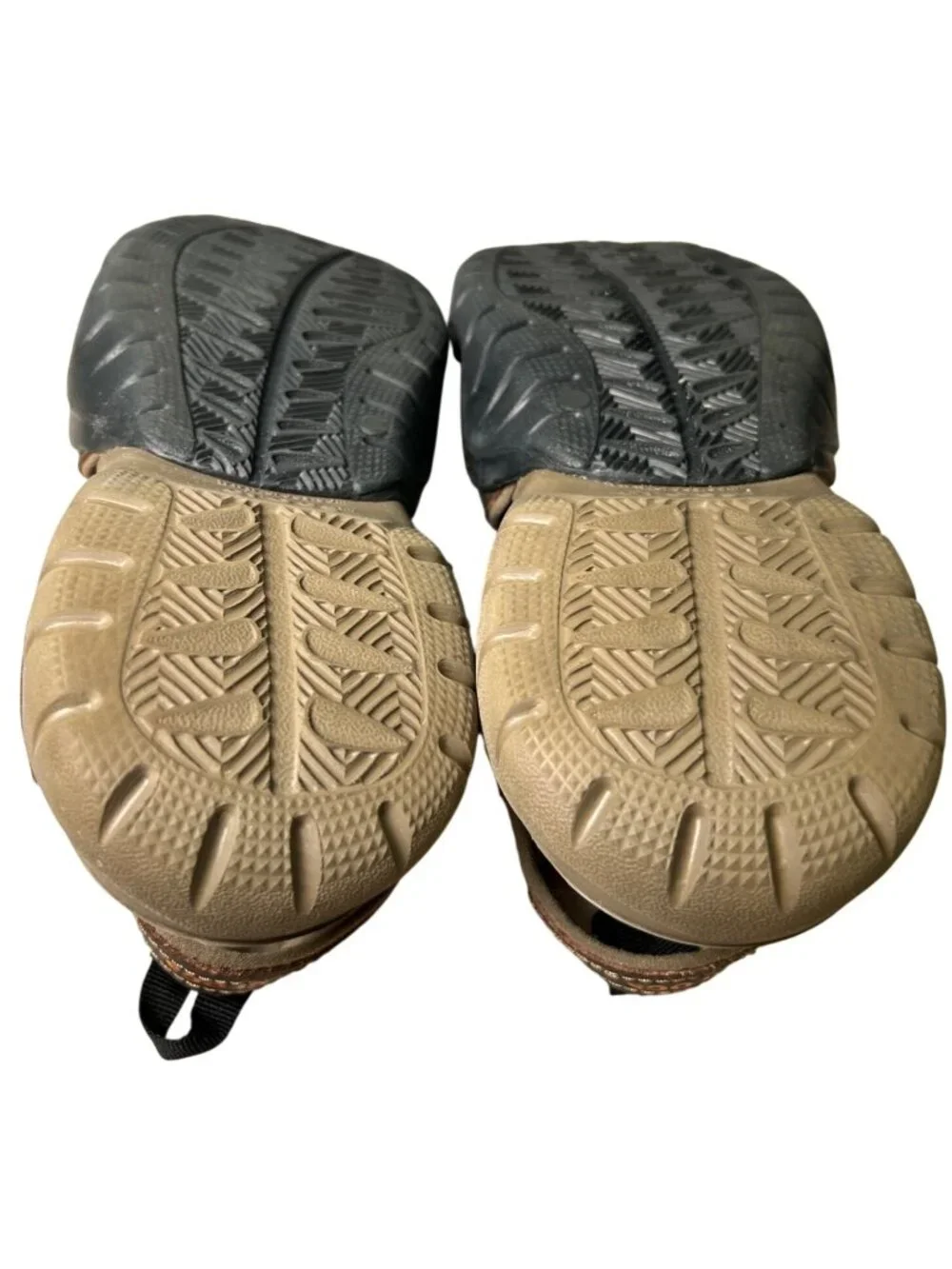 Crocs Mens Brown Tan Closed Toe Sandals Sz 10 Adjustable Straps Rugged Outdoor